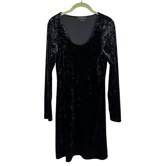 Karen Kane Dresses & Skirts - Crushed Velvet Dress Black L Bodycon Vampire Witchy Fairy‎ Grunge Skater Retro